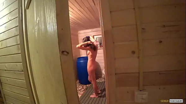 Fresh Met my beautiful skinny stepsister in the russian sauna and could not resist, spank her, give cock to suck and fuck on table new Movies