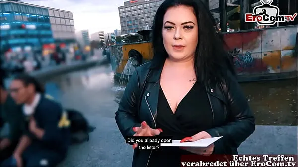 Fresh German fat BBW girl picked up at street casting new Movies